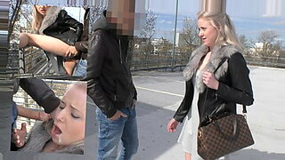 Eine Teenagerin wird gezwungen, einen öffentlichen Blowjob und Deepthroat zu geben.